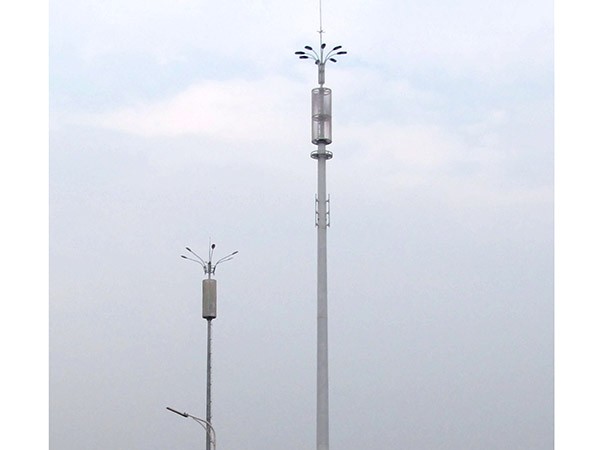 Light pole landscape tower